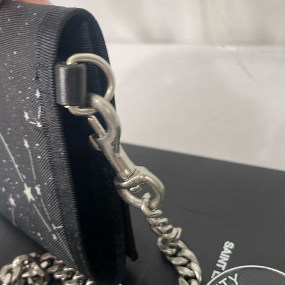 Yves Saint Laurent Black Stars Wallet With Chain and Box - Picture 5 of 8